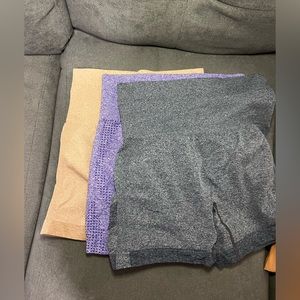 Set of three Amazon gym shorts